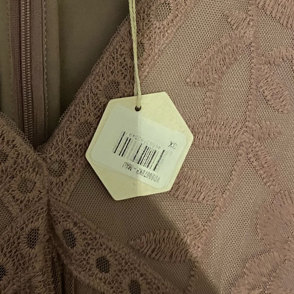 PinkBlush Mauve Lace Mesh Overlay Plus Maternity Maxi Dress - Picture 8 of 8